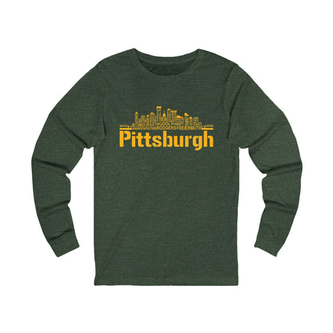 Pittsburgh Football Team Names - Unisex Long Sleeve Tee