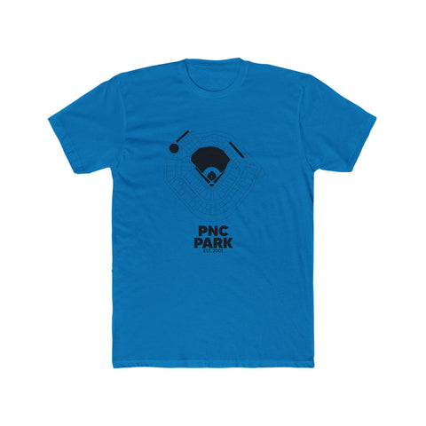 Pittsburgh PNC Park Cotton Crew Tee T-Shirt Printify Solid Turquoise S 