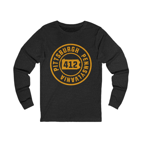 412 Pittsburgh Stamp - Unisex Long Sleeve Tee