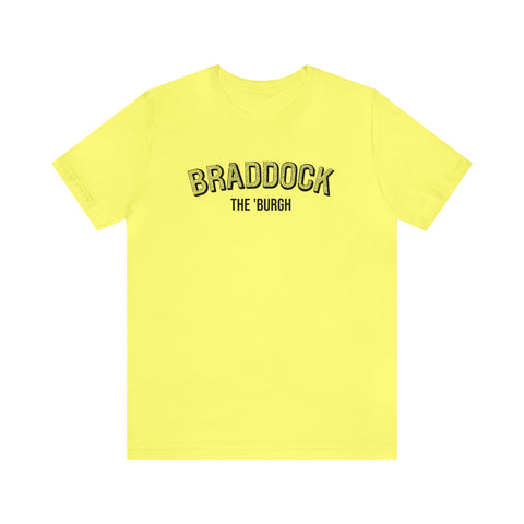 Braddock - The Burgh Neighborhood Series - Unisex Jersey Short Sleeve Tee T-Shirt Printify Yellow S 