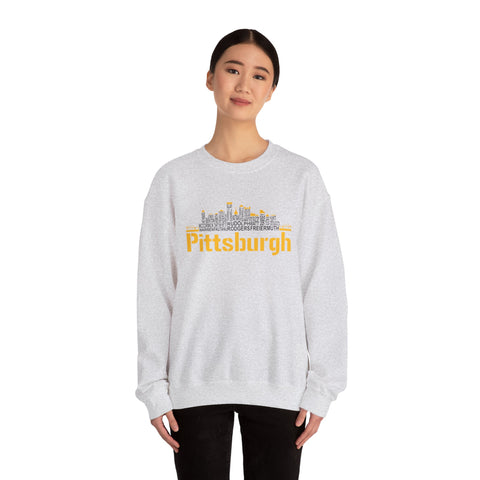 Pittsburgh Football Team Names - Heavy Blend™ Crewneck Sweatshirt