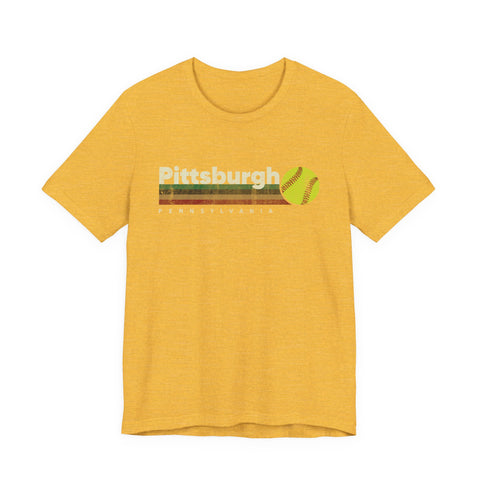 Vintage Pittsburgh Softball - Unisex Jersey Short Sleeve Tee