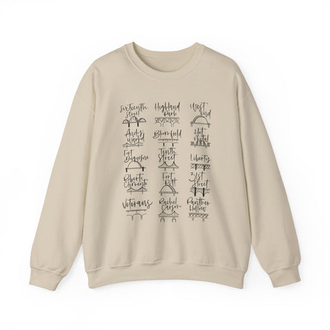 Pittsburgh Bridges Doodle - Heavy Blend™ Crewneck Sweatshirt