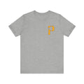 Heart of Pittsburgh - P for Pittsburgh Series - PRINT ON BACK - Short Sleeve Tee T-Shirt Printify Athletic Heather S 