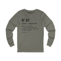 Pittsburghese Definition Series - N'at - Long Sleeve Tee Long-sleeve Printify S Grey TriBlend 