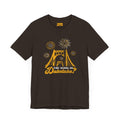 Yinz Wanna Go Dahntahn for Fireworks - Vintage Logo - Short Sleeve Tee T-Shirt Printify Brown S 