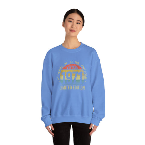 Vintage 1971 Awesome - Heavy Blend™ Crewneck Sweatshirt