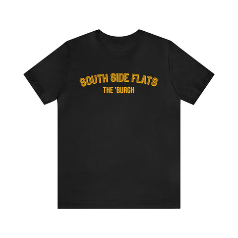 South Side Flats - The Burgh Neighborhood Series - Unisex Jersey Short Sleeve Tee T-Shirt Printify Black 2XL 