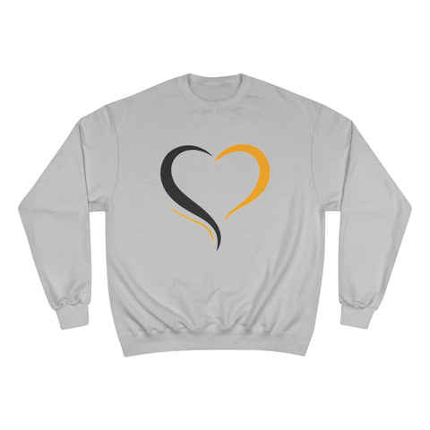 Black and Yellow Heart - Champion Sweatshirt