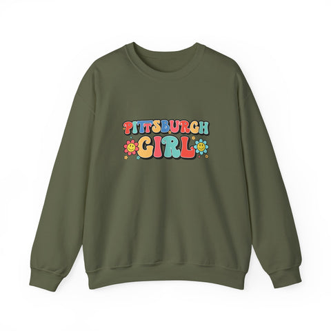 Pittsburgh Girl Retro Heavy Blend™ Crewneck Sweatshirt