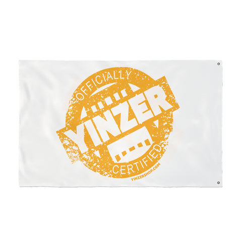Yinzer Certified Stamped Graphic  - White Double Sided Flag
