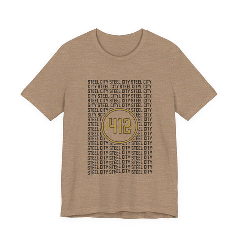 412 Steel City Tee | Pittsburgh 412 Area Code