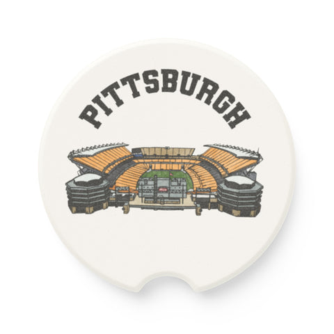 Pittsburgh Stadium Soapstone Car Coaster - Heinz Field | Single OR 2 Pack
