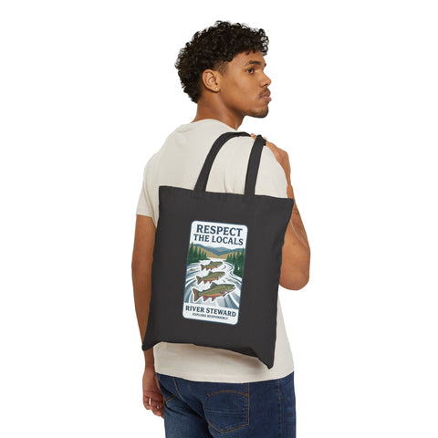 Respect the Locals River Steward Tote | Vintage National Park Wildlife, Distressed Outdoor Graphic