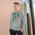 St. Patty's Day Clover - P is for Pittsburgh Series - Champion Hoodie Hoodie Printify   