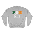 PGH Series Irish Flag - St. Patty's Day - Champion Crewneck Sweatshirt Sweatshirt Printify Light Steel S 