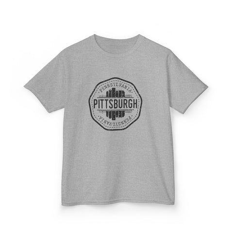Pittsburgh Vintage Stamp - Kids Graphic T-Shirt