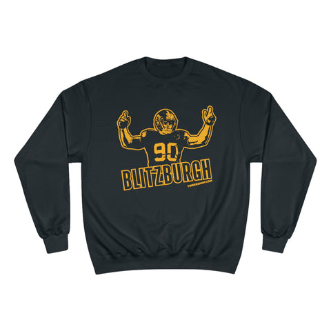 Blitzburgh - Champion Crewneck Sweatshirt Sweatshirt Printify Black S 