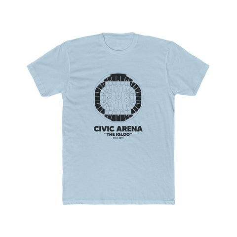 Pittsburgh Civic Arena "The Igloo"  Cotton Crew Tee T-Shirt Printify Solid Light Blue S 