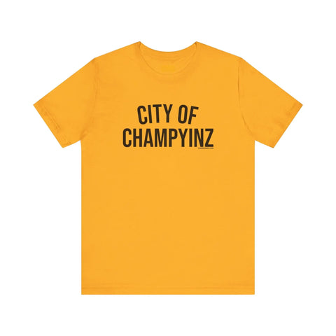 City of ChampYINZ - Short Sleeve Tee T-Shirt Printify Gold S 