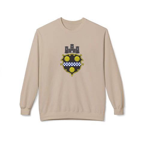 City of Pittsburgh Coat of Arms Sweatshirt - Midweight Softstyle Fleece Crewneck