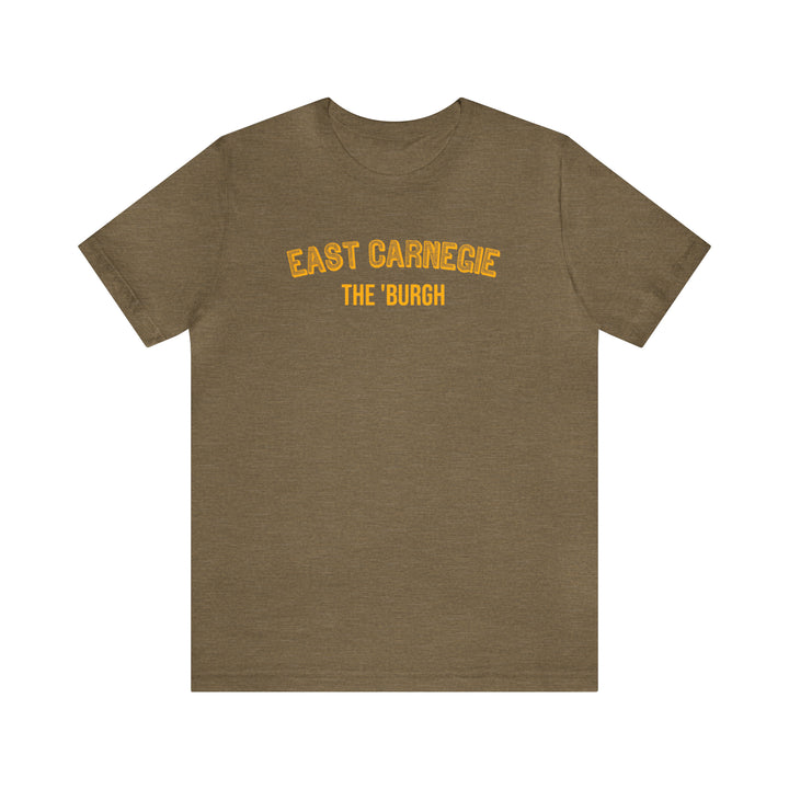 East Carnegie  - The Burgh Neighborhood Series - Unisex Jersey Short Sleeve Tee T-Shirt Printify Heather Olive S 