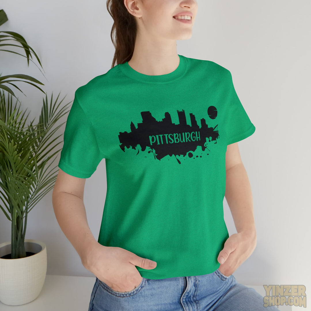 Pittsburgh Splash Skyline T-Shirt  - Unisex bella+canvas 3001