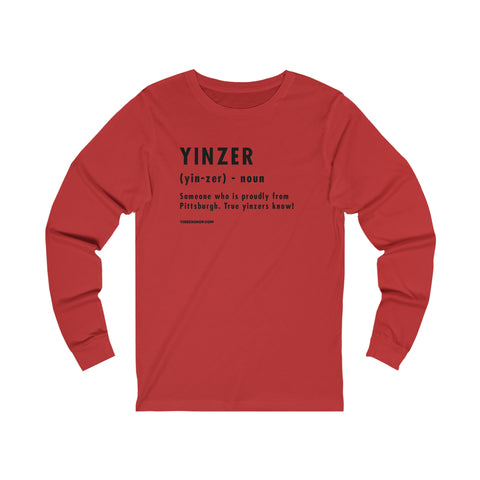 Pittsburghese Definition Series - Yinzer - Long Sleeve Tee Long-sleeve Printify XS Red 
