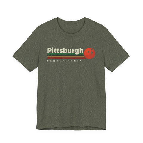 Pittsburgh Vintage Bowling - Unisex Jersey Short Sleeve Tee