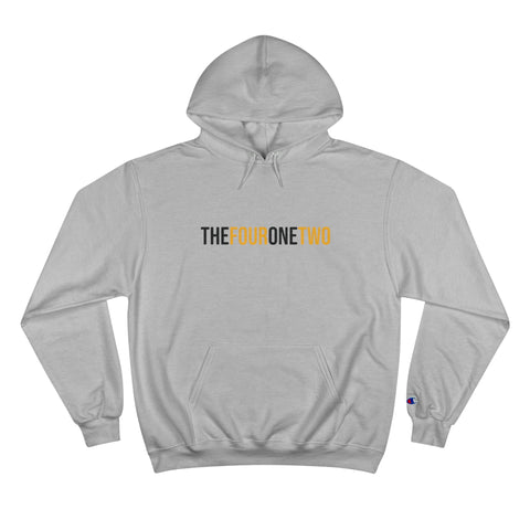 The Four One Two - Area Code - Champion Hoodie Hoodie Printify Light Steel S 