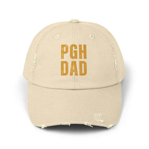 PGH Dad Distressed Hat — Pittsburgh Dad Vintage Baseball Cap