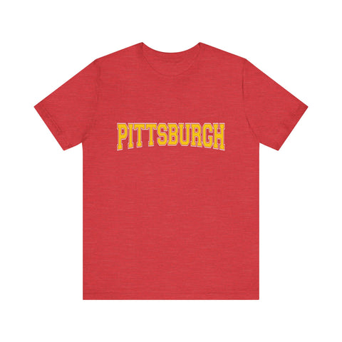 Pittsburgh Varsity Letters - Short Sleeve T-Shirt
