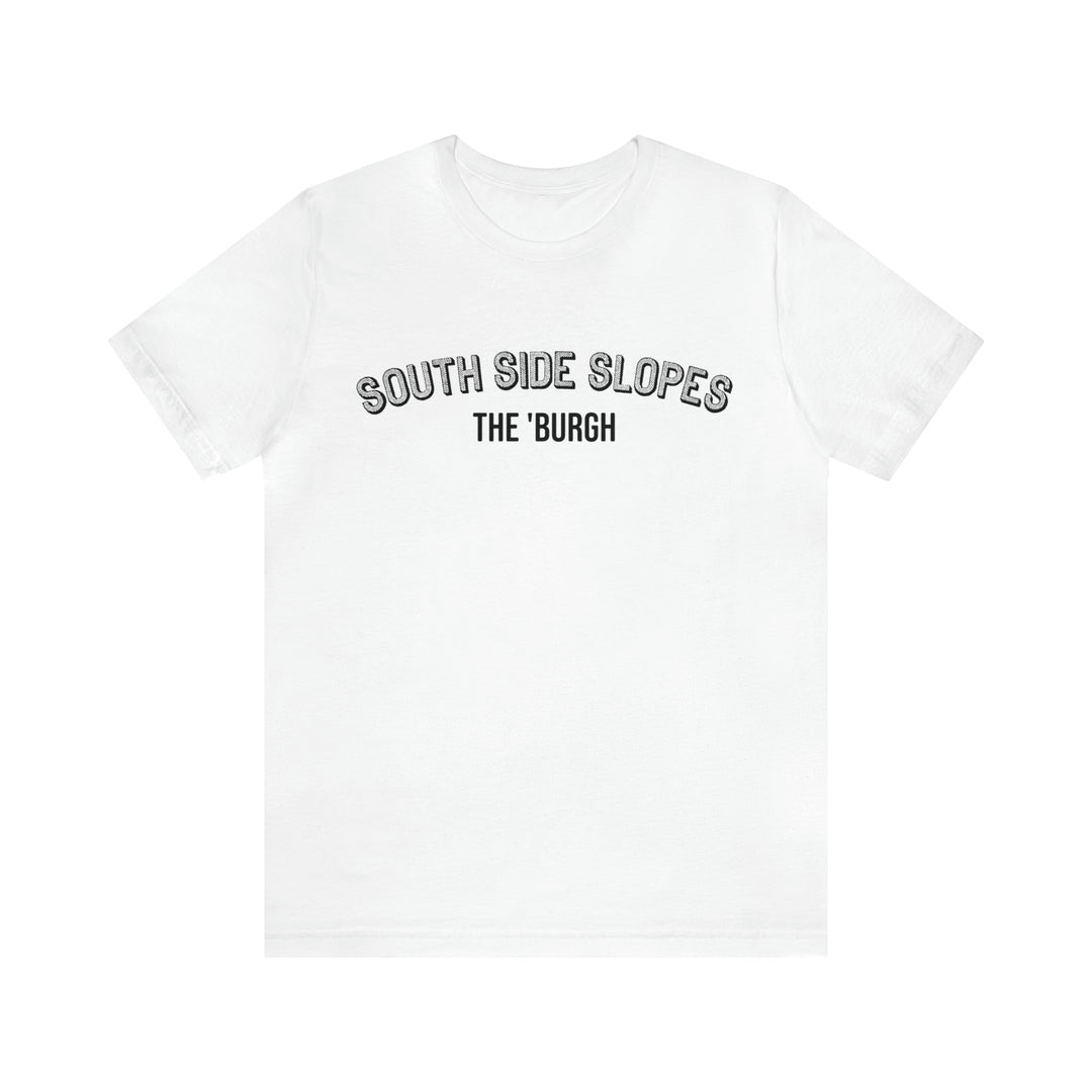 South Side Slopes - The Burgh Neighborhood Series - Unisex Jersey Short Sleeve Tee T-Shirt Printify White S 