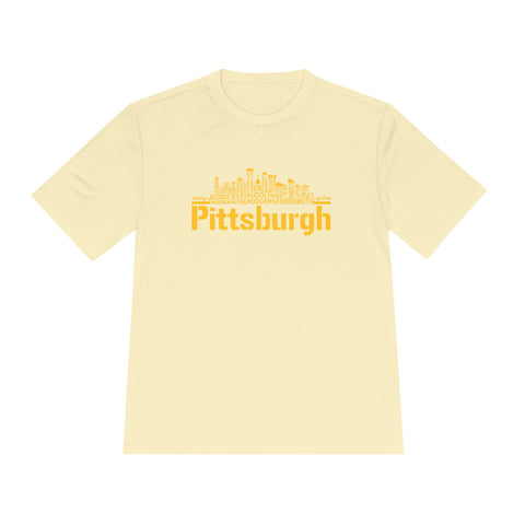 Pittsburgh Football Team Names - Sport-Tek Unisex Moisture Wicking Tee