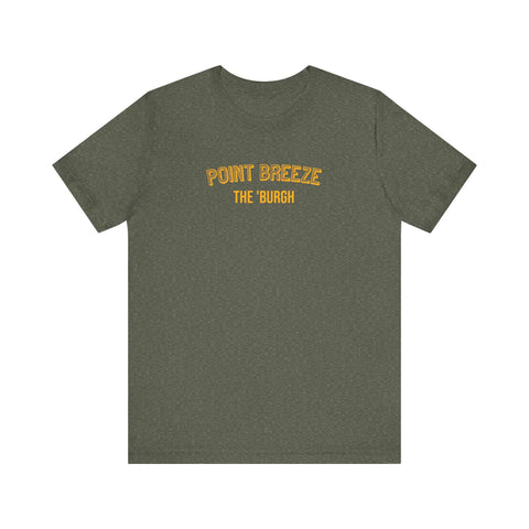 Point Breeze - The Burgh Neighborhood Series - Unisex Jersey Short Sleeve Tee T-Shirt Printify Heather Military Green XS 