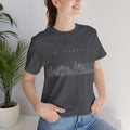 Pittsburgh One Line Drawing of Skyline T-Shirt  - Unisex bella+canvas 3001 T-Shirt Printify   