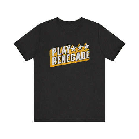 Play Renegade Pittsburgh Football - Short Sleeve Tee T-Shirt Printify Black Heather S 