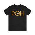 Pgh Pittsburgh Big Font T-Shirt - Unisex Bella+Canvas 3001 Short Sleeve Tee T-Shirt Printify Black M 