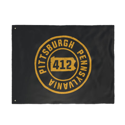 Pittsburgh Stamped - Double Sided Flag