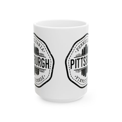Pittsburgh Vintage Stamp -  Coffee Mugs (11oz, 15oz)