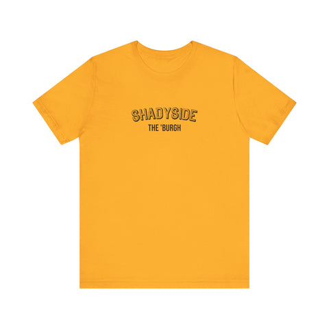 Shadyside - The Burgh Neighborhood Series - Unisex Jersey Short Sleeve Tee T-Shirt Printify Gold S