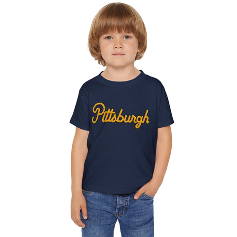 Pittsburgh Faux Embroidery - Toddler T-Shirt