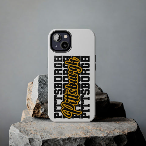 Pittsburgh Typography - iPhone Phone Case Mate Tough