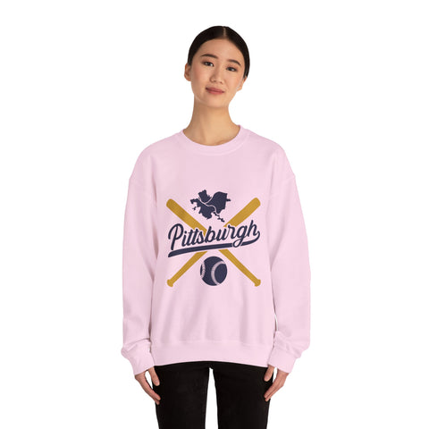 Pittsburgh Vintage Baseball Bats - Heavy Blend™ Crewneck Sweatshirt