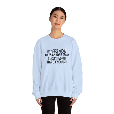 An Apple a Day (Pittsburgh Sarcasm Series) - Heavy Blend™ Crewneck Sweatshirt