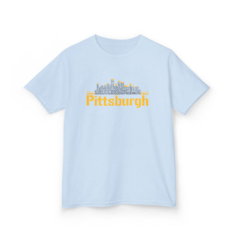 Pittsburgh Football Team Names - Kids Graphic T-Shirt