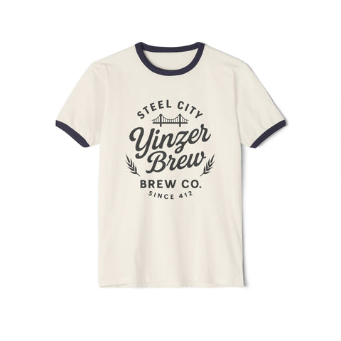 Yinzer Brew - Unisex Cotton Ringer T-Shirt