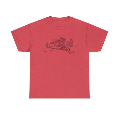 Pittsburgh Skyline - Unisex Heavy Cotton Tee