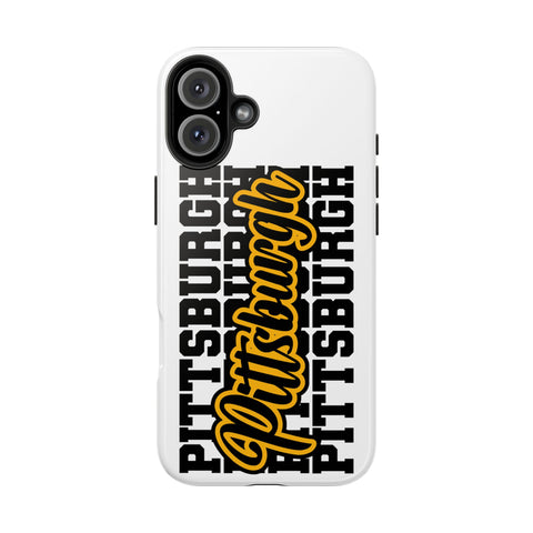 Pittsburgh Typography - iPhone Phone Case Mate Tough