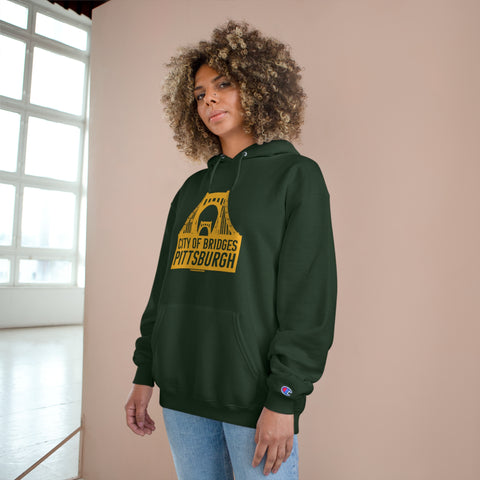 Pittsburgh, City of Bridges - Champion Hoodie Hoodie Printify   